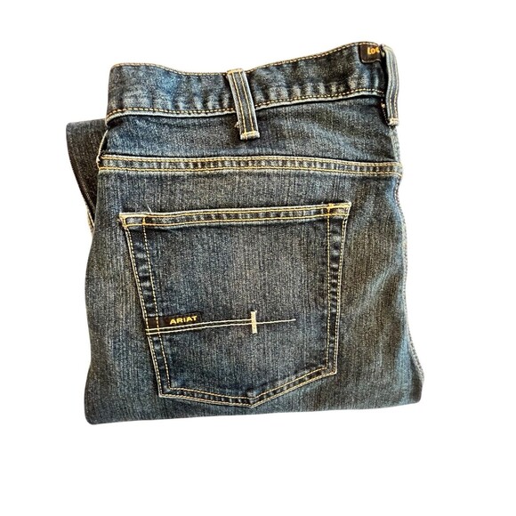 ARIAT REBAR M4 Jeans Mens Tag Sz 38/34 Low Rise DuraStretch Workhorse Bo…